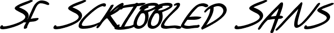 SF Scribbled Sans SC Bold Italic
