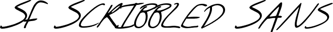 SF Scribbled Sans SC Italic