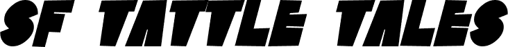 Preview of the SF Tattle Tales Bold Italic font