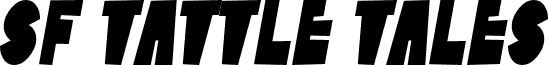 Preview of the SF Tattle Tales Condensed Italic font