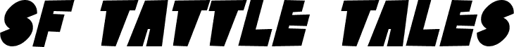 Preview of the SF Tattle Tales Italic font