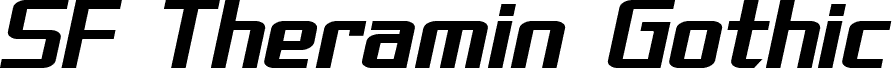 SF Theramin Gothic Bold Oblique