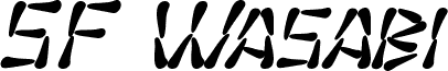 Preview of the SF Wasabi Bold Italic font