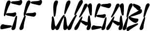 Preview of the SF Wasabi Condensed Bold Italic font