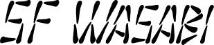 Preview of the SF Wasabi Condensed Italic font