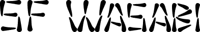 Preview of the SF Wasabi font