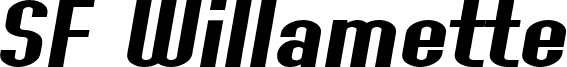 SF Willamette Extended Italic