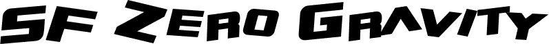SF Zero Gravity Bold Italic