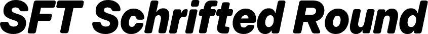 SFT Schrifted Round TRIAL Comp ExtraBold Italic carattere