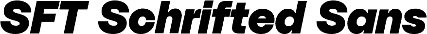 SFT Schrifted Sans TRIAL Black Italic