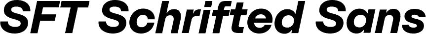 SFT Schrifted Sans TRIAL Bold Italic