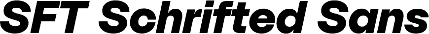 SFT Schrifted Sans TRIAL ExBold Italic