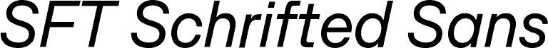 SFT Schrifted Sans TRIAL Italic Comp