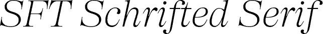 SFT Schrifted Serif TRIAL D ExtraLight Italic