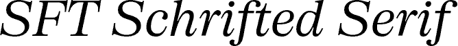 SFT Schrifted Serif TRIAL SH Italic
