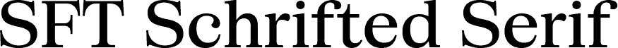 SFT Schrifted Serif TRIAL SH Medium