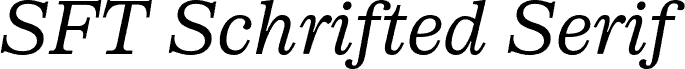SFT Schrifted Serif TRIAL T Italic