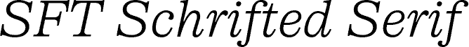 SFT Schrifted Serif TRIAL T Light Italic