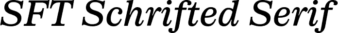 SFT Schrifted Serif TRIAL T Medium Italic