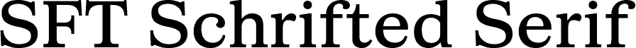 SFT Schrifted Serif TRIAL T Medium