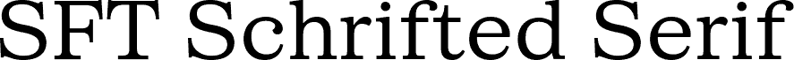 SFT Schrifted Serif TRIAL T Regular