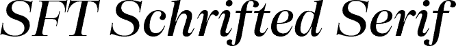 SFT Schrifted Serif TRIAL Var Italic Var