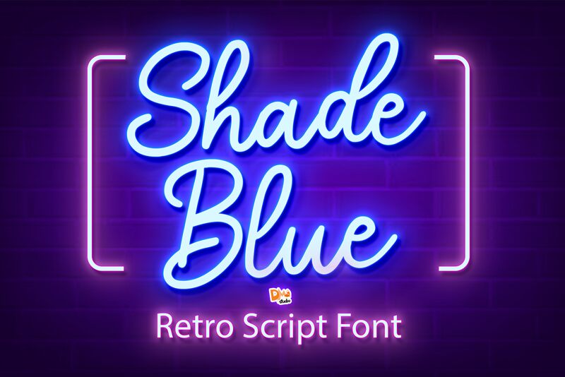 Shade Blue Schriftart