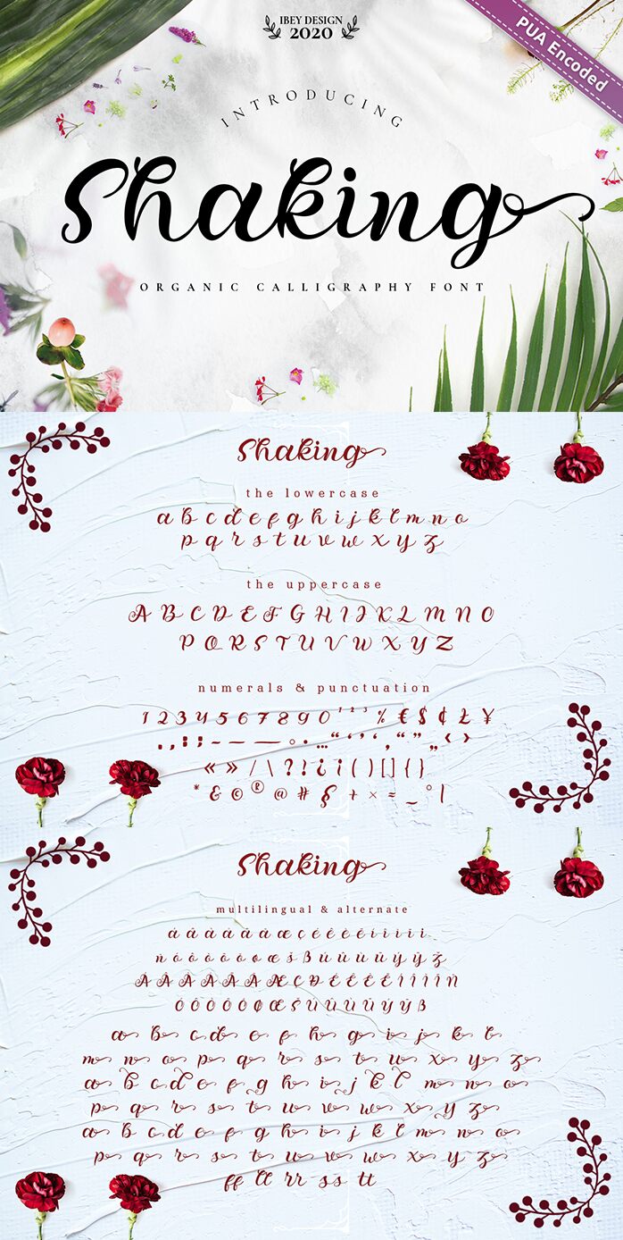 Shaking Schriftart