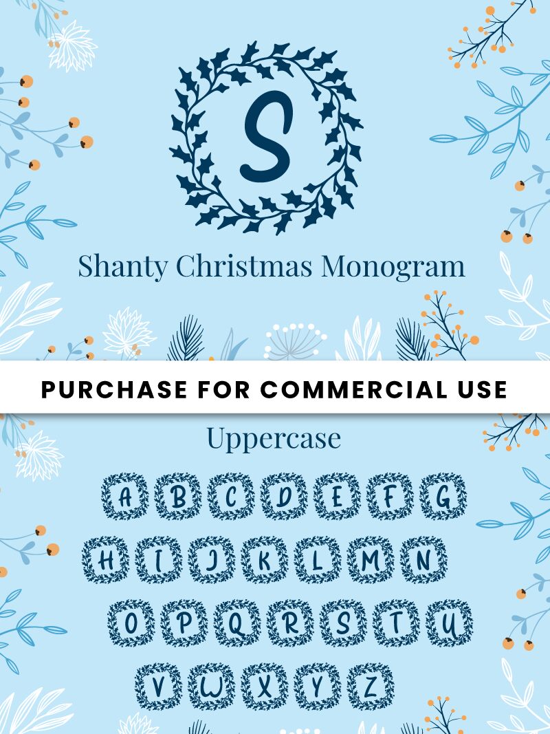Shanty Christmas Monogram Carattere