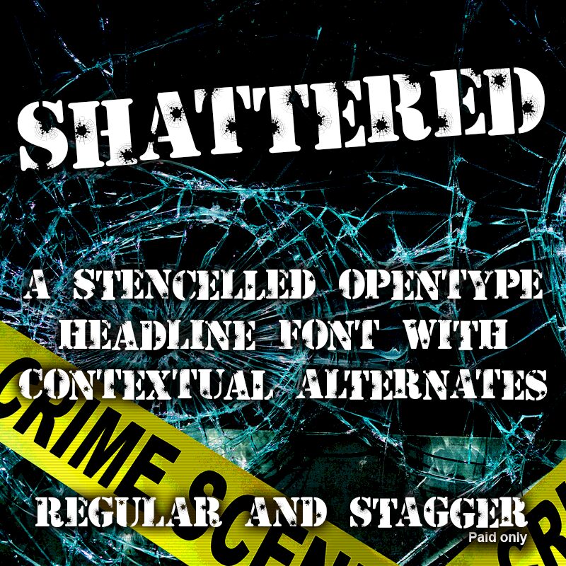 Shattered Schriftart