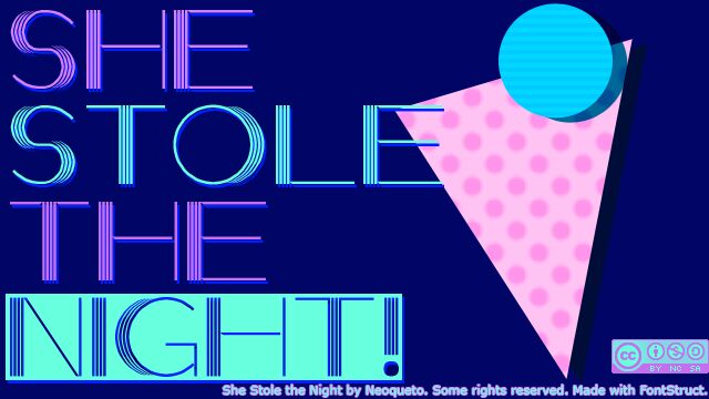 She Stole the Night Czcionka