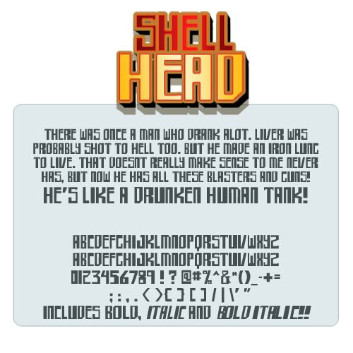 shellhead Schriftart