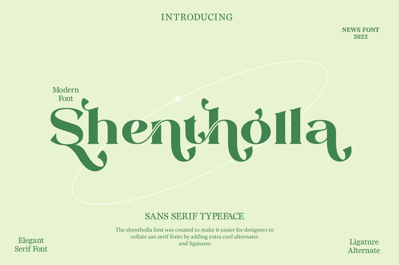 Shentholla Schriftart