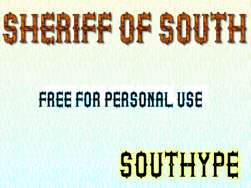 Sheriff of South St Czcionka