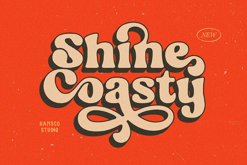 Shine Coasty Schriftart