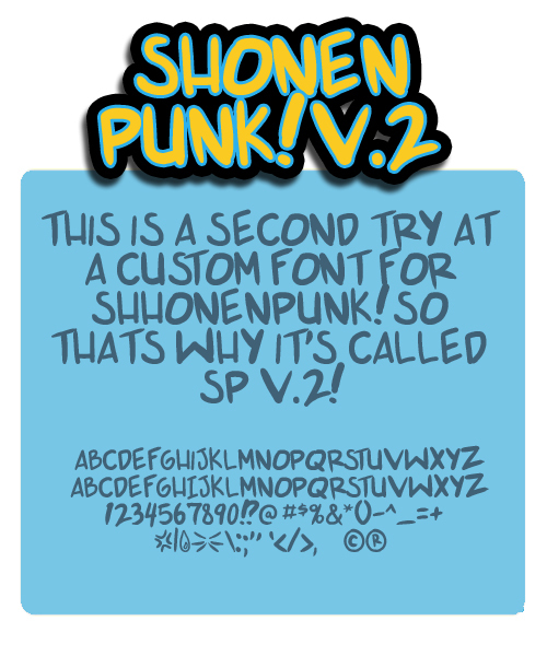 shonen punk v2 Druh písma