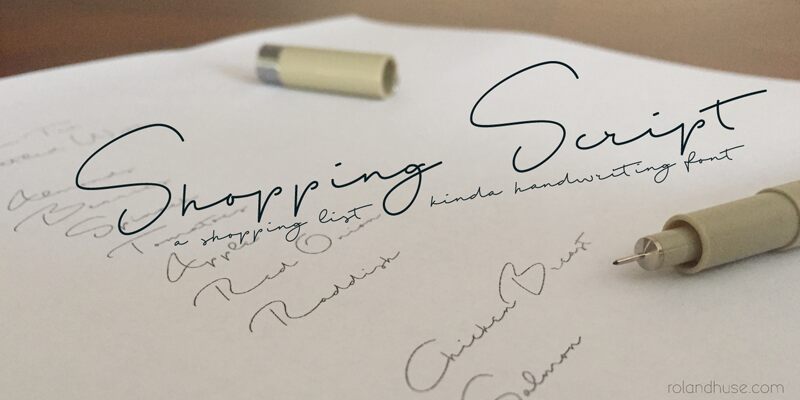 Shopping Script Schriftart