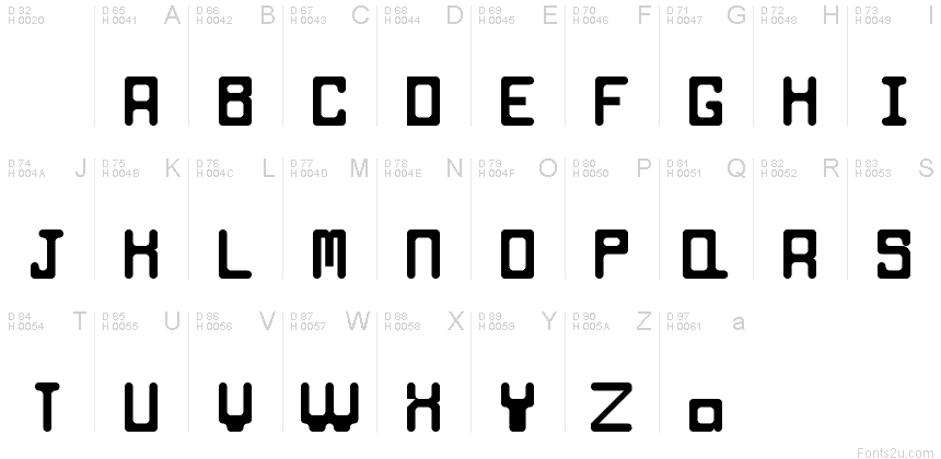 Basic Latin - charmap