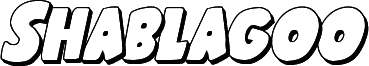 Preview of the Shablagoo 3D Italic font