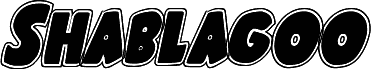 Preview of the Shablagoo Academy Italic font