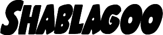 Preview of the Shablagoo Condensed Italic font