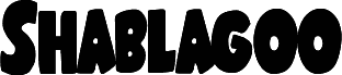 Preview of the Shablagoo Condensed font