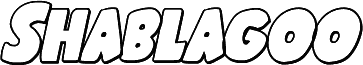 Preview of the Shablagoo Outline Italic font