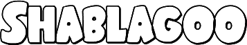 Preview of the Shablagoo Outline font