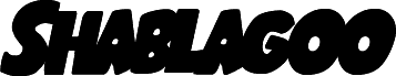Preview of the Shablagoo Overlap Italic font