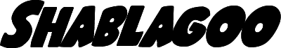 Preview of the Shablagoo Super-Italic font