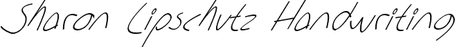 Sharon Lipschutz Handwriting Italic