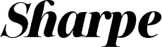 Anteprima del carattere Sharpe PERSONAL Black Italic