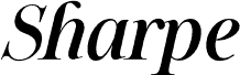 Anteprima del carattere Sharpe PERSONAL Medium Italic