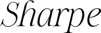 Anteprima del carattere Sharpe PERSONAL Thin Italic